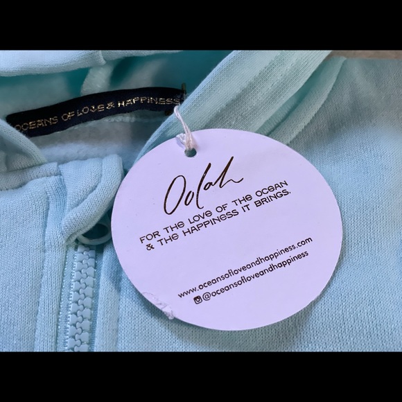 Oceans Of Love And Happiness | Blue Zip Up Hoodie | 4T - Picture 7 of 13